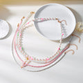 Collier ras-du-cou perlé motif fraise boho Y2K pendentif perle - Câlin Kawaii