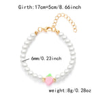 Collier Multirangs Perles et Fraises Rouge et Blanc