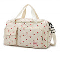 Sac velours côtelé motif fraise avec compartiment chaussures - Câlin Kawaii