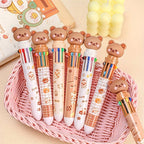 Stylo 10 Couleurs en Forme d'Ourson