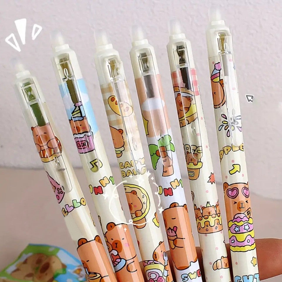 Stylo Gel Effaçable Capybara Gourmand