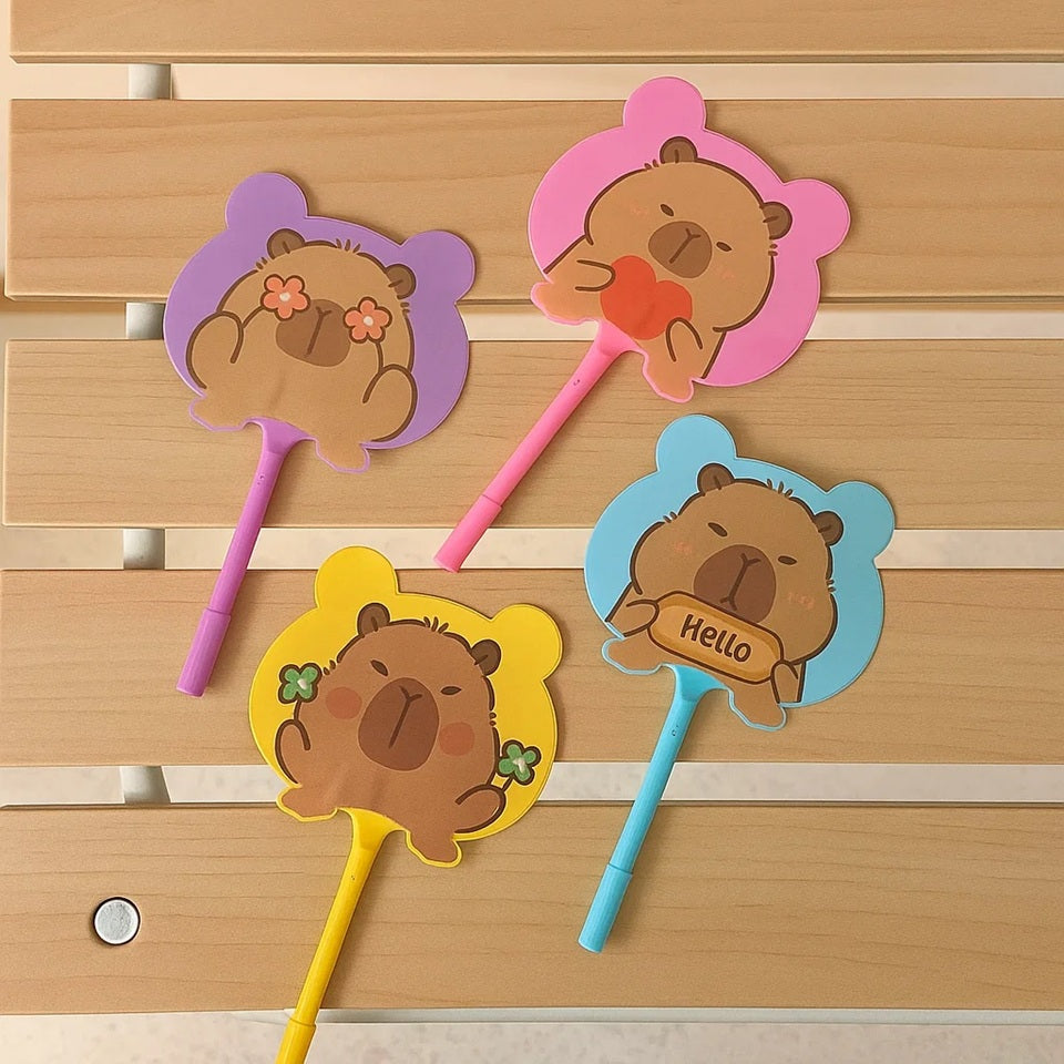 Stylo Capybara kawaii en Éventail Japonais