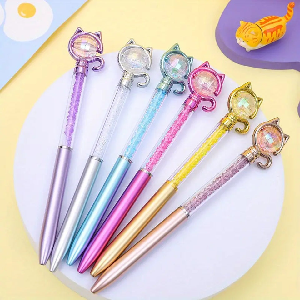 Stylo Cristal à Motif Chat