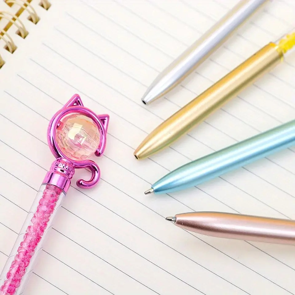 Stylo Cristal à Motif Chat
