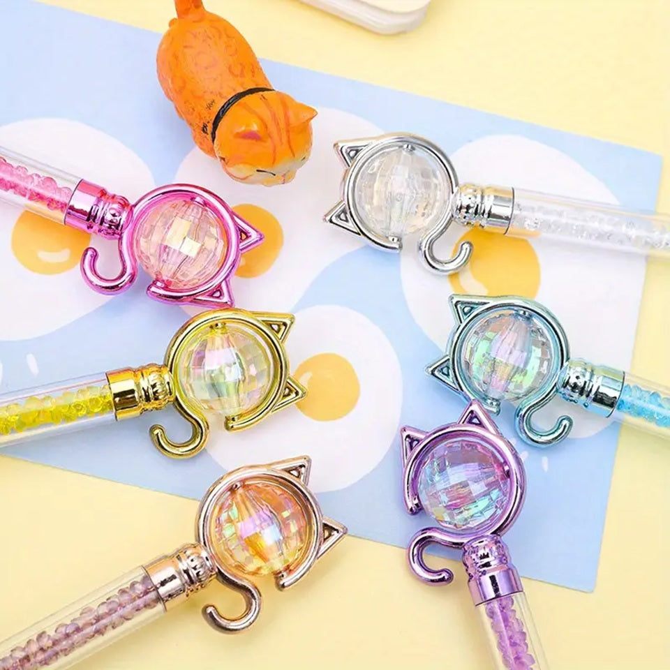 Stylo Cristal à Motif Chat