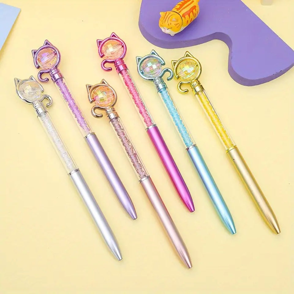 Stylo Cristal à Motif Chat