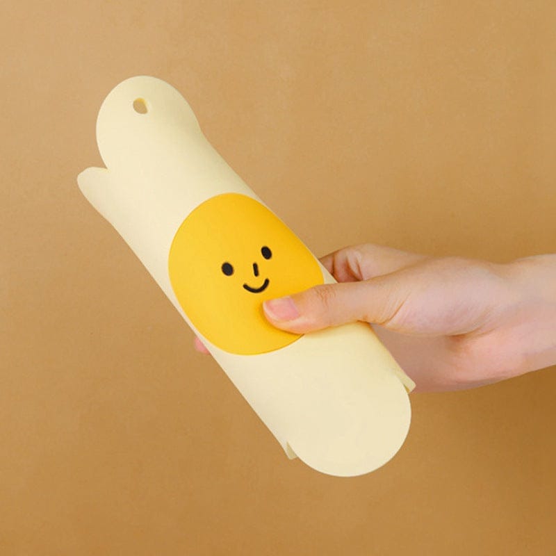 Sous-plat en Silicone Fleur Pastel à Visage Souriant