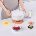 Sous-plat en Silicone Fleur Pastel à Visage Souriant