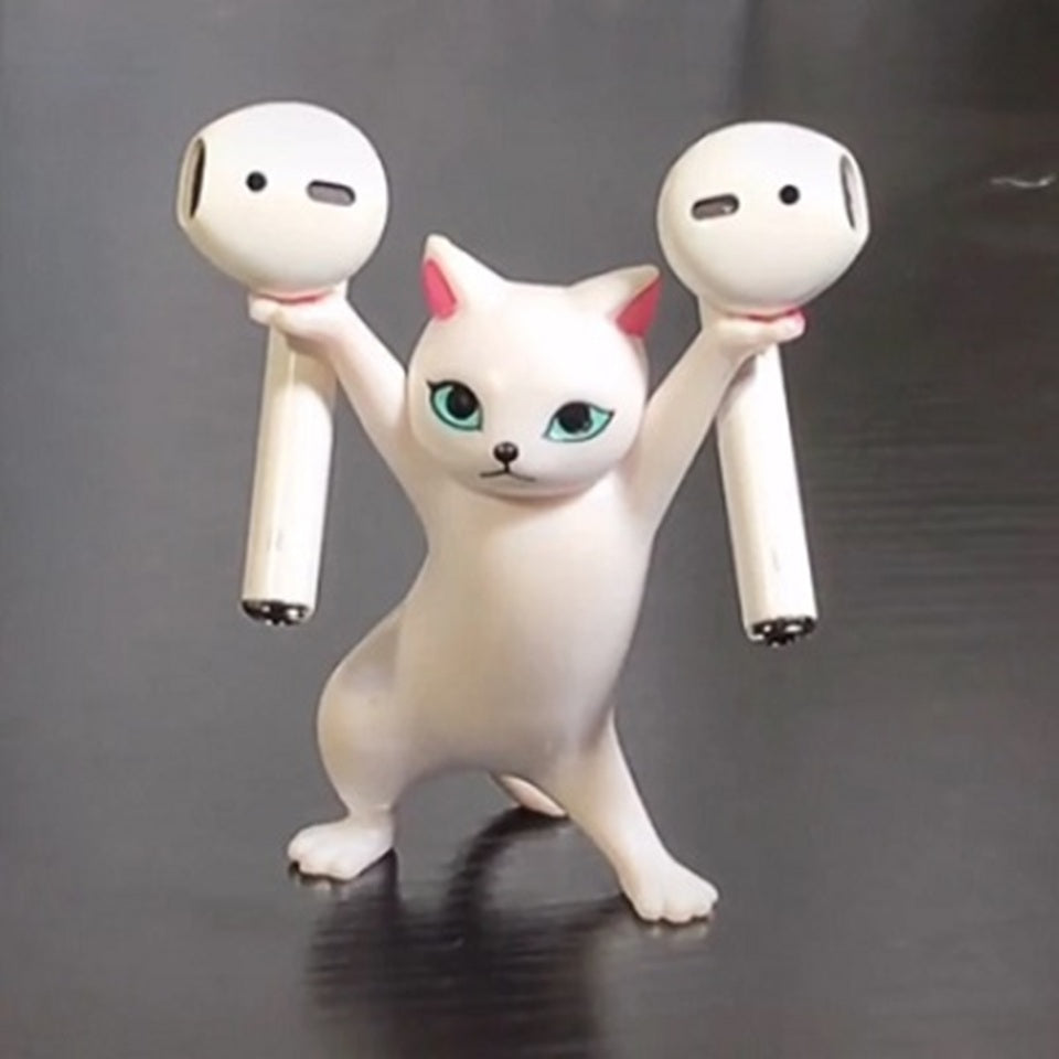 Support Chat Ergonomique en Résine