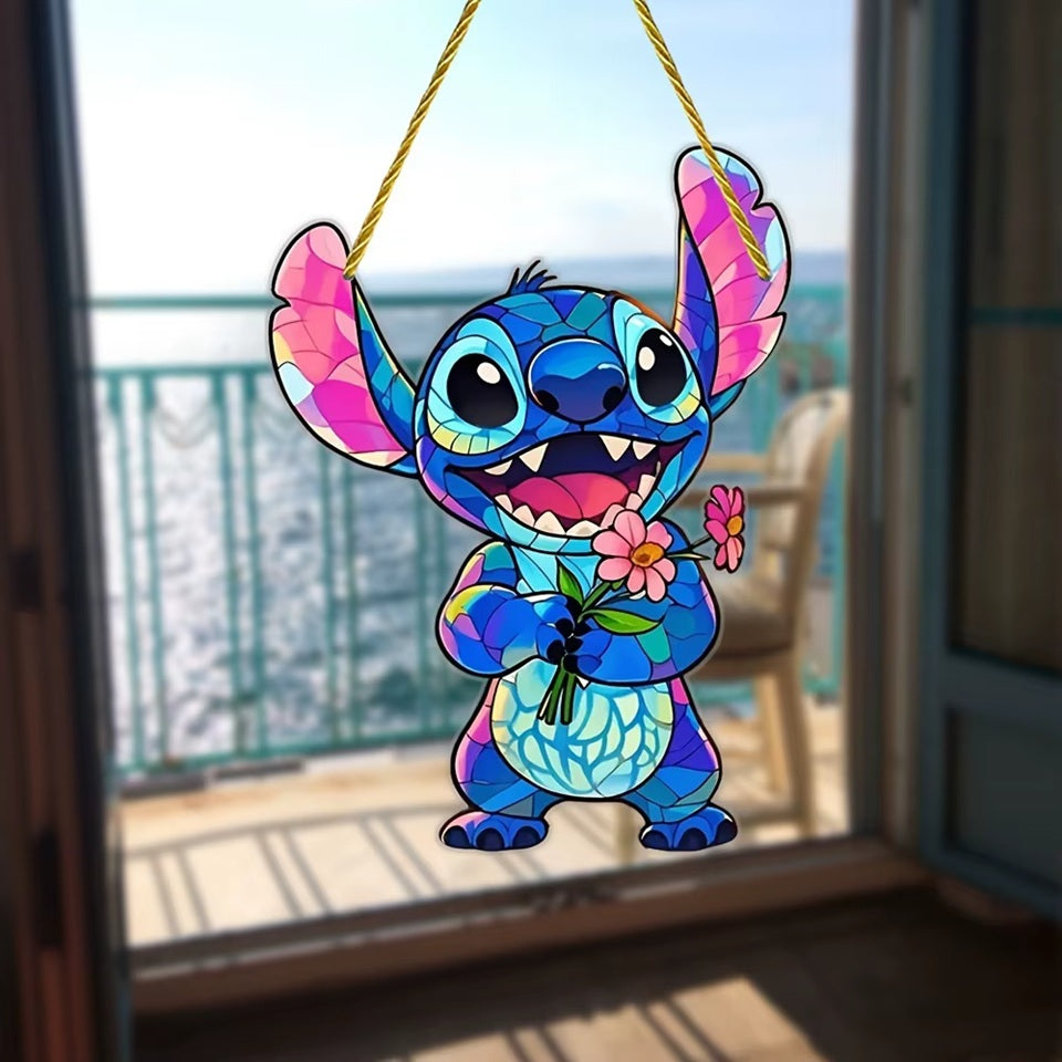 Suspension en Résine Stitch Colorée