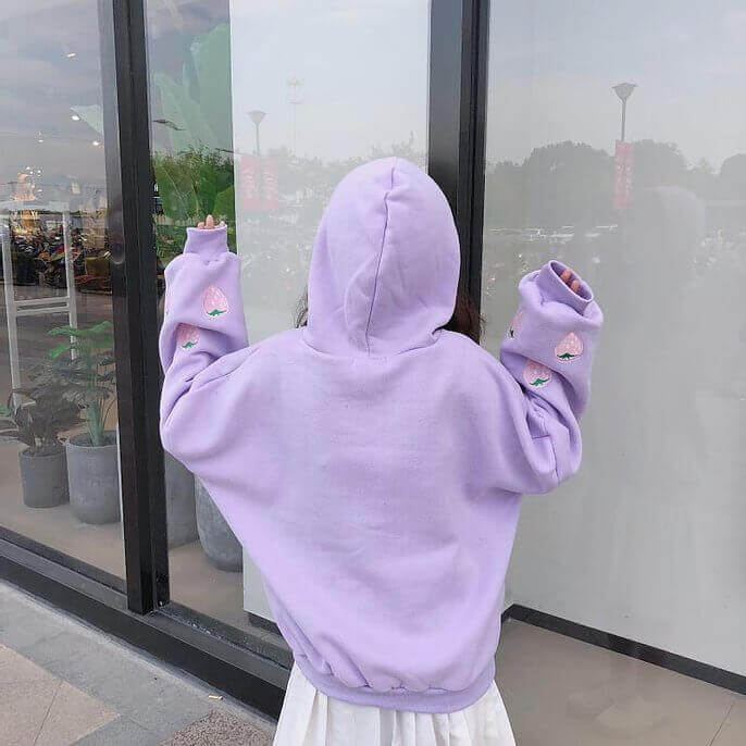 Sweat Fraise Kawaii pour Enfant