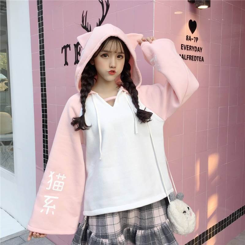 Sweat Kawaii au Chat Japonais