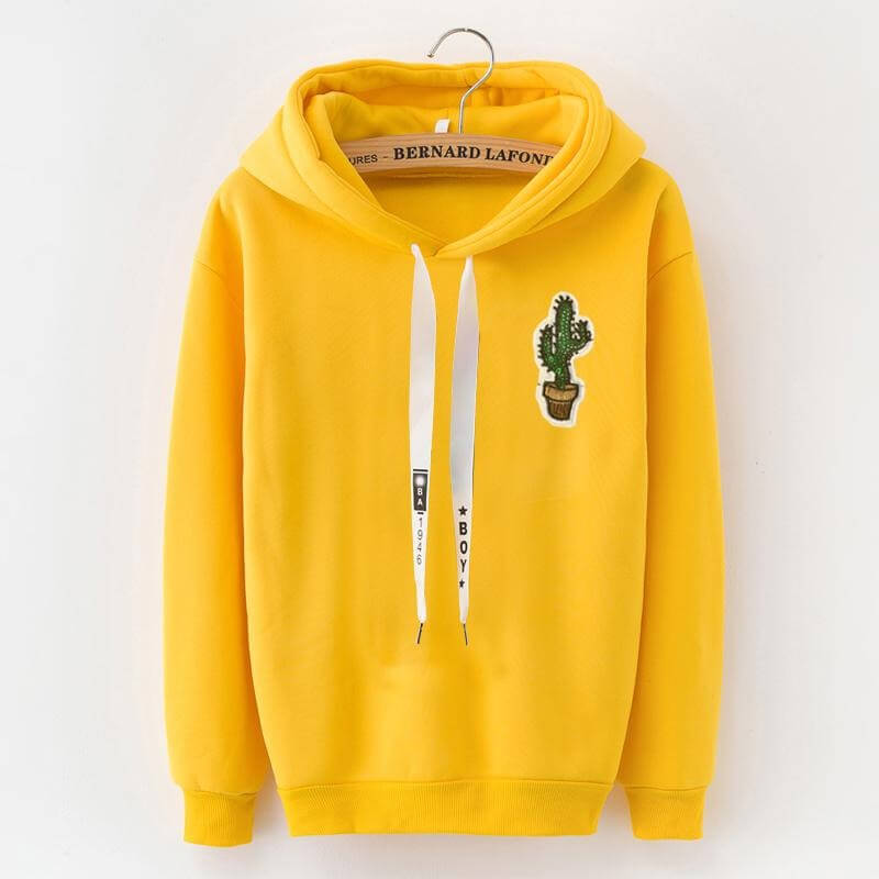 sweat kawaii cactus jaune