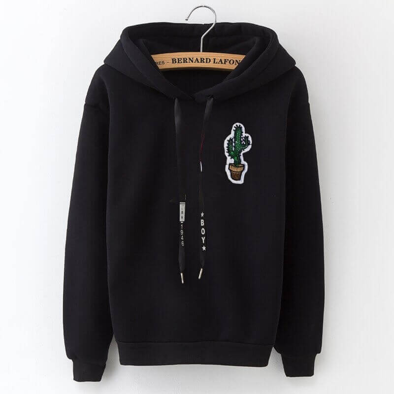 sweat kawaii cactus noir