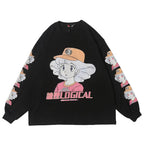 sweat kawaii logical noir femme
