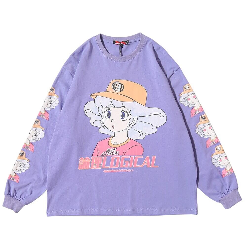 sweat kawaii logical violet femme