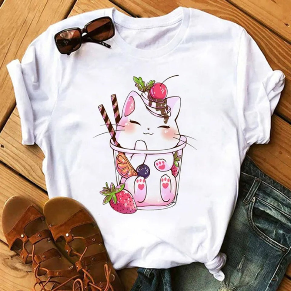 T-Shirt de Chat Gourmand