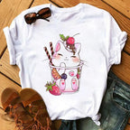 T-Shirt de Chat Gourmand
