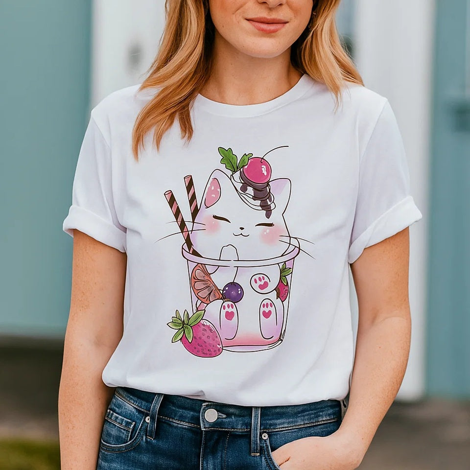 T-Shirt de Chat Gourmand