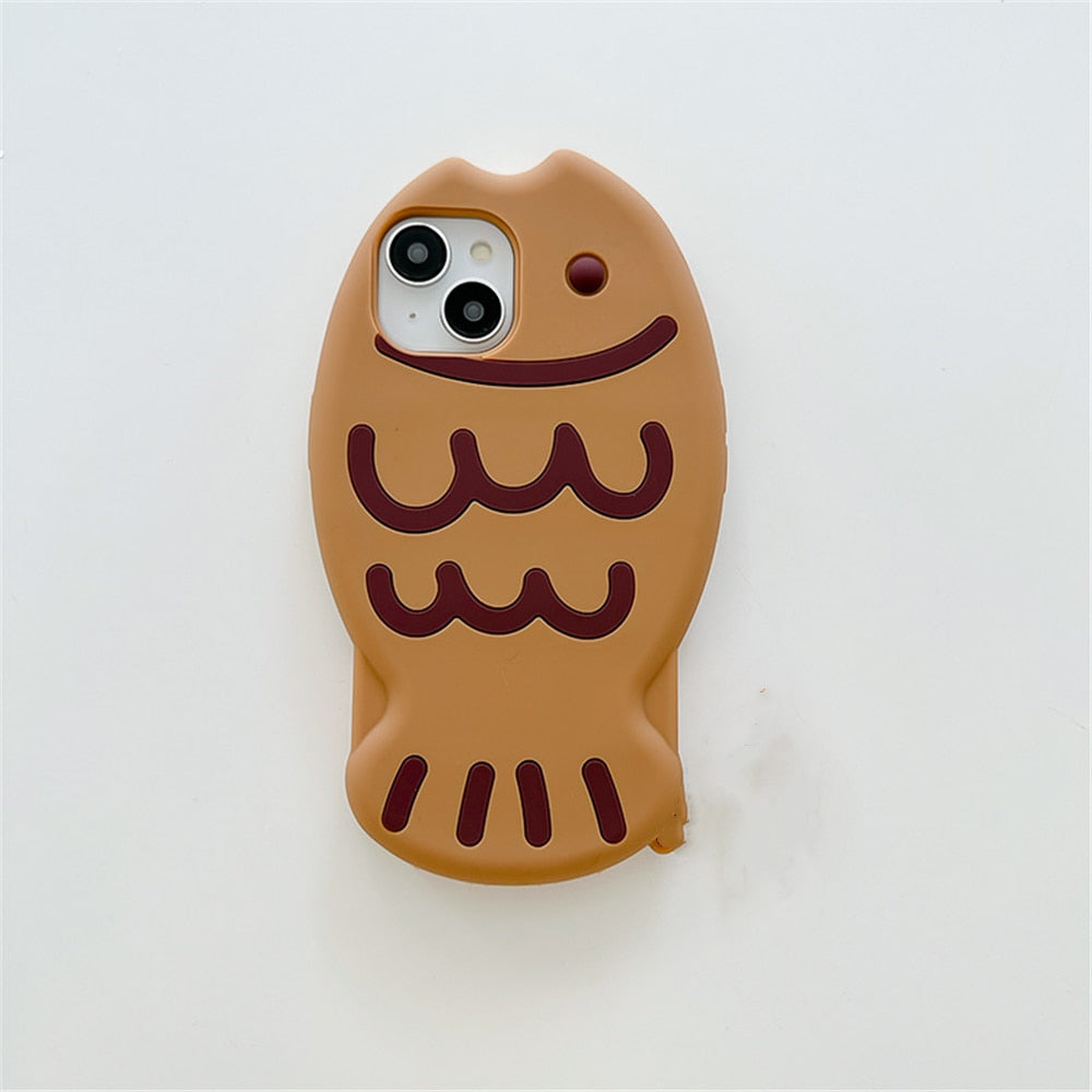 Coque en silicone Taiyaki kawaii compatible iPhone - Câlin Kawaii
