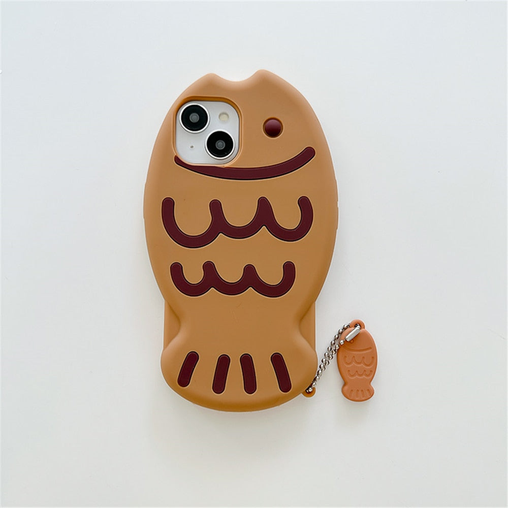 Coque en silicone Taiyaki kawaii compatible iPhone - Câlin Kawaii