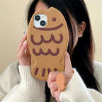 Coque de Téléphone en Silicone Taiyaki avec Pendentif