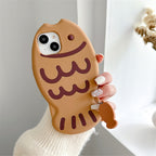 Coque de Téléphone en Silicone Taiyaki avec Pendentif