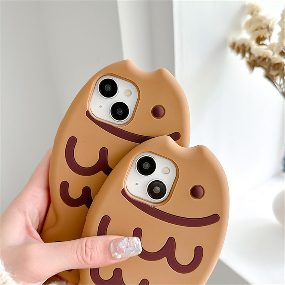 Coque de Téléphone en Silicone Taiyaki avec Pendentif