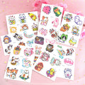 Lot de 6 Tatouages Éphémères Kawaii