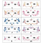 Tatouage éphémère Papillons Pailletés pour Visage