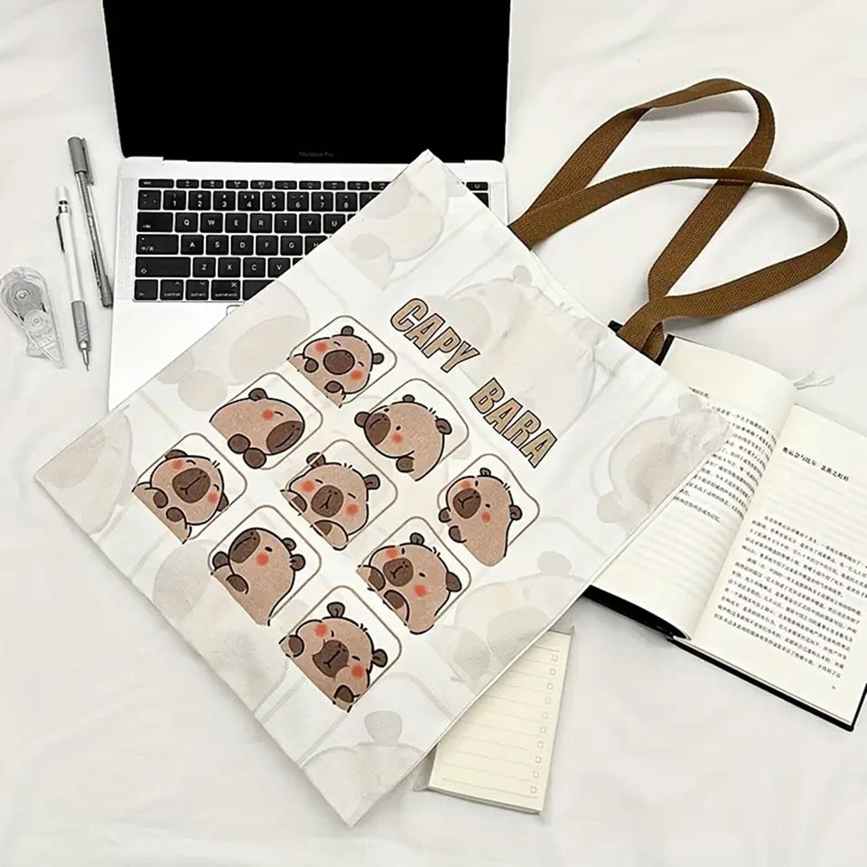 Tote Bag à Motif Capybara