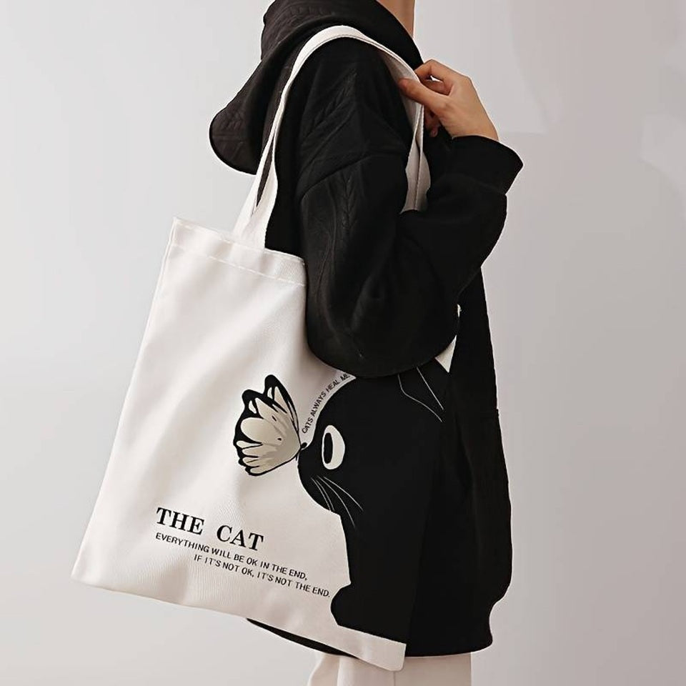 Sac Tote Chat Minimaliste