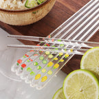 Baguettes en Verre à Motifs Fruits Colorés