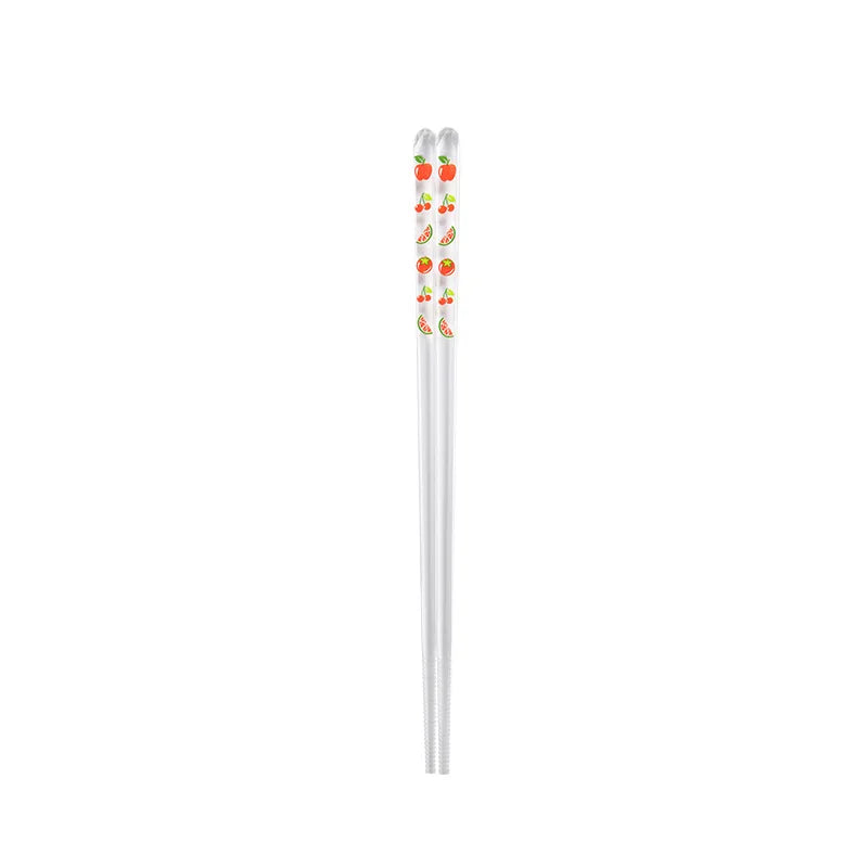 Baguettes en Verre à Motifs Fruits Colorés