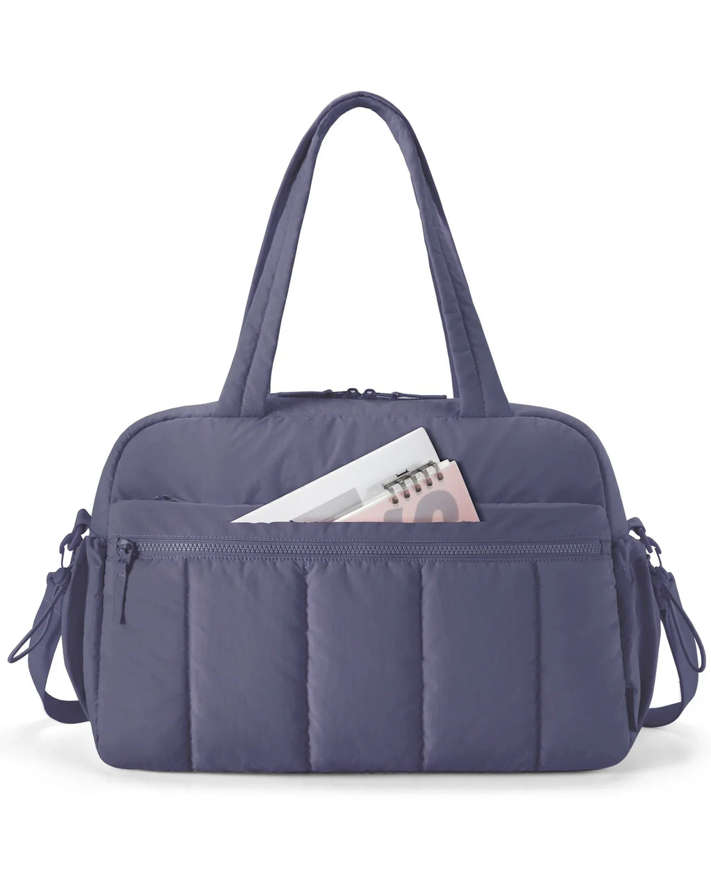 Sac Fourre-Tout Matelassé en Tissu Rose Pâle