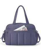 Sac Fourre-Tout Matelassé en Tissu Rose Pâle