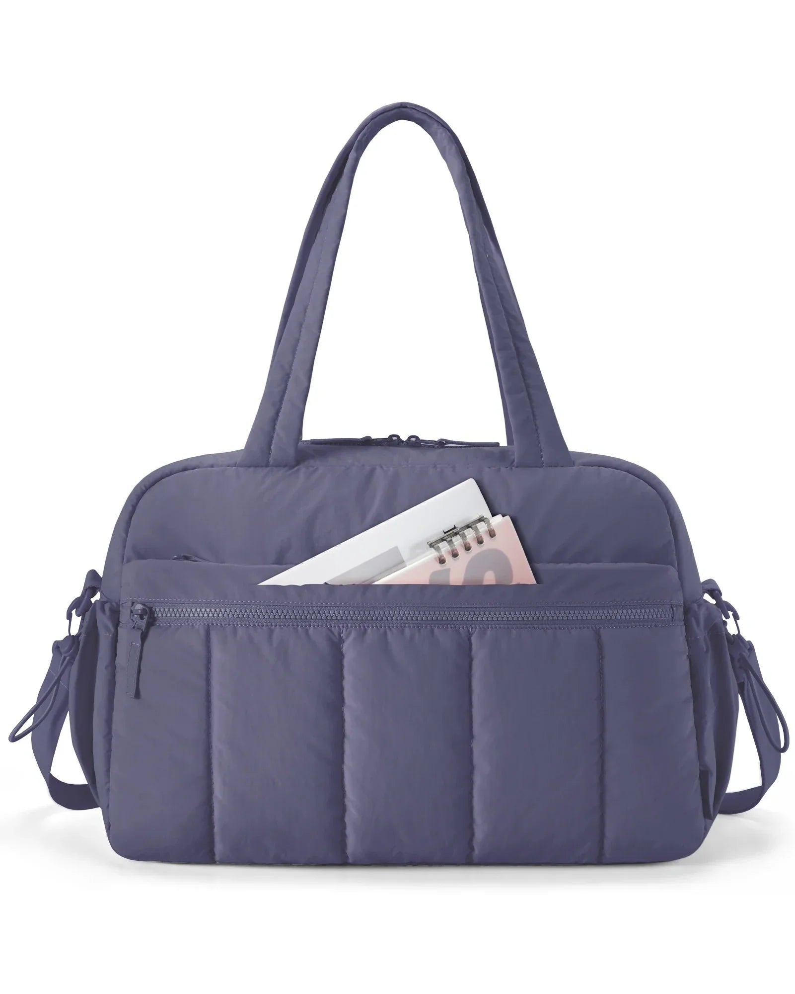 Sac Fourre-Tout Matelassé en Tissu Rose Pâle
