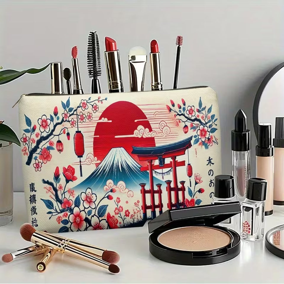 Trousse de Maquillage Japonaise Mont Fuji et Cerisiers
