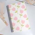 Cahier à Spirale à Motif de Tulipes Roses Mignonnes