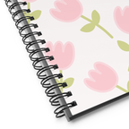 Cahier à Spirale à Motif de Tulipes Roses Mignonnes