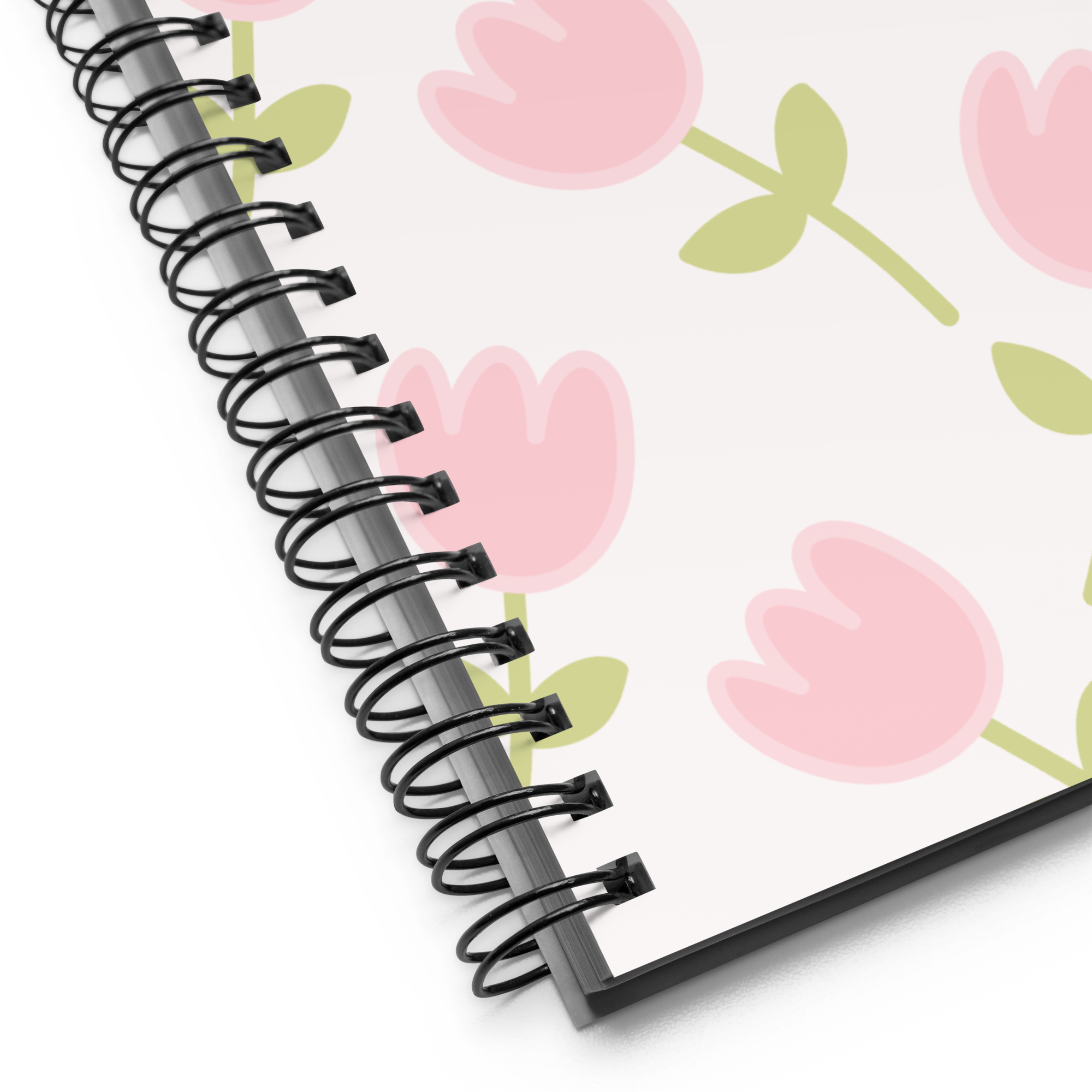 Cahier à Spirale à Motif de Tulipes Roses Mignonnes