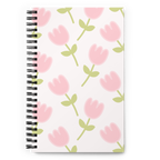 Cahier à Spirale à Motif de Tulipes Roses Mignonnes