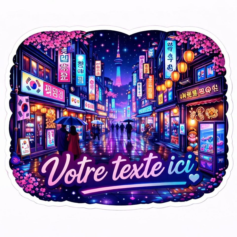 Sticker Prénom Personnalisé Séoul
