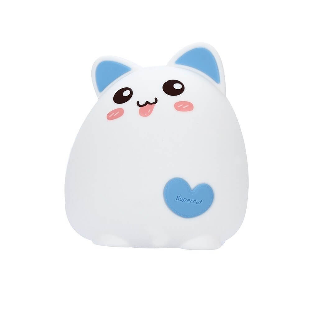 veilleuse bébé chat bleu
