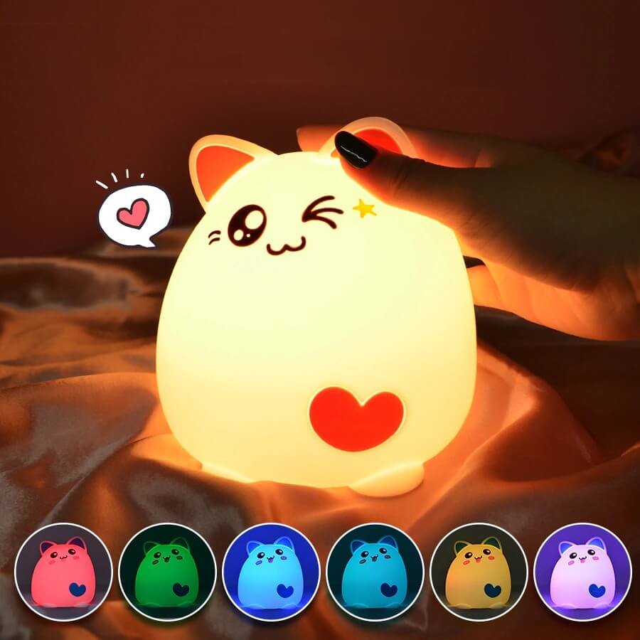 Veilleuse pour Bébé en Forme de Chat