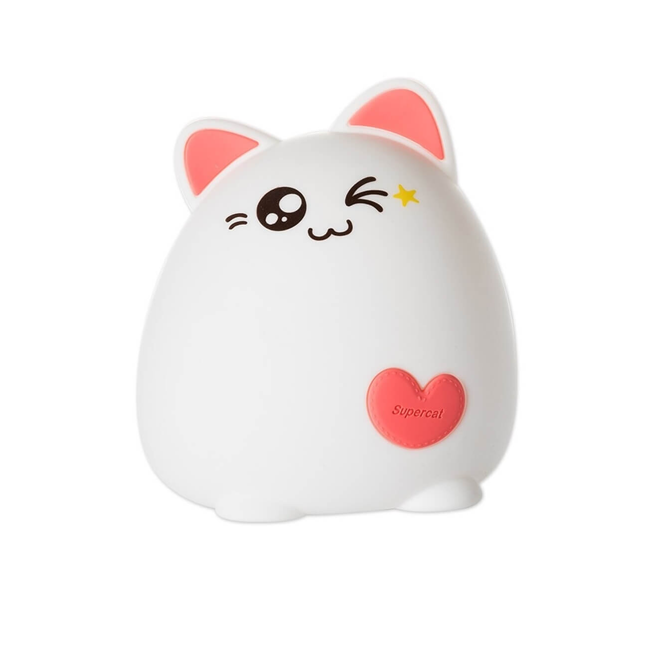 veilleuse bébé chat rose