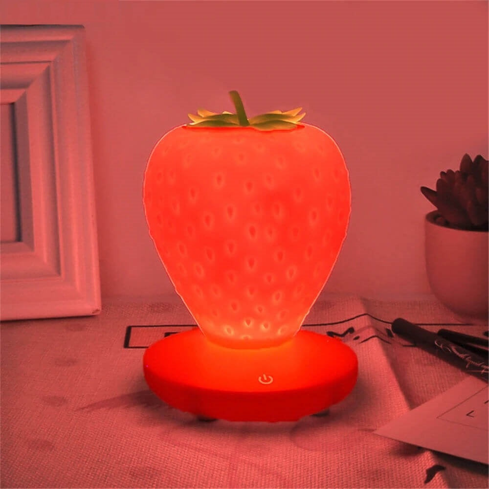 veilleuse kawaii fraise led