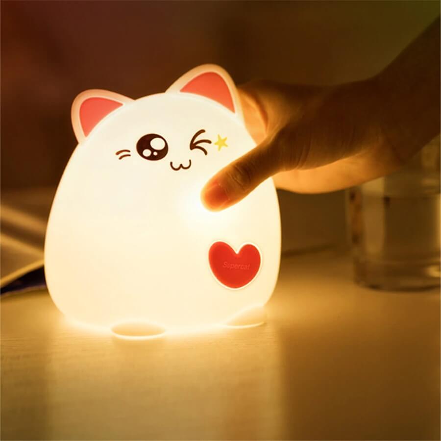 Veilleuse pour Bébé en Forme de Chat