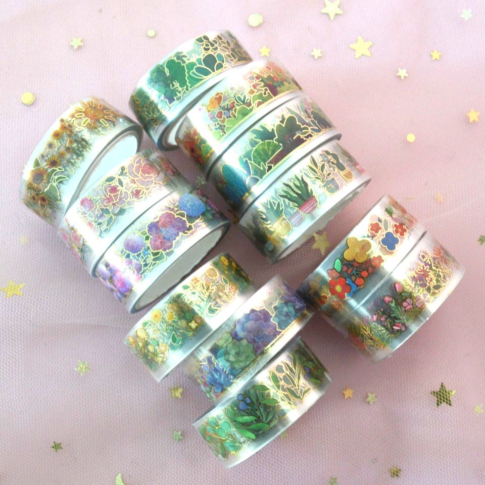 Lot de 2 Washi Tapes Fleurs et Plantes