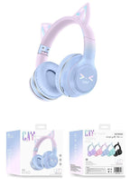 Casque sans fil oreilles de chat lumineuses kawaii - Câlin Kawaii